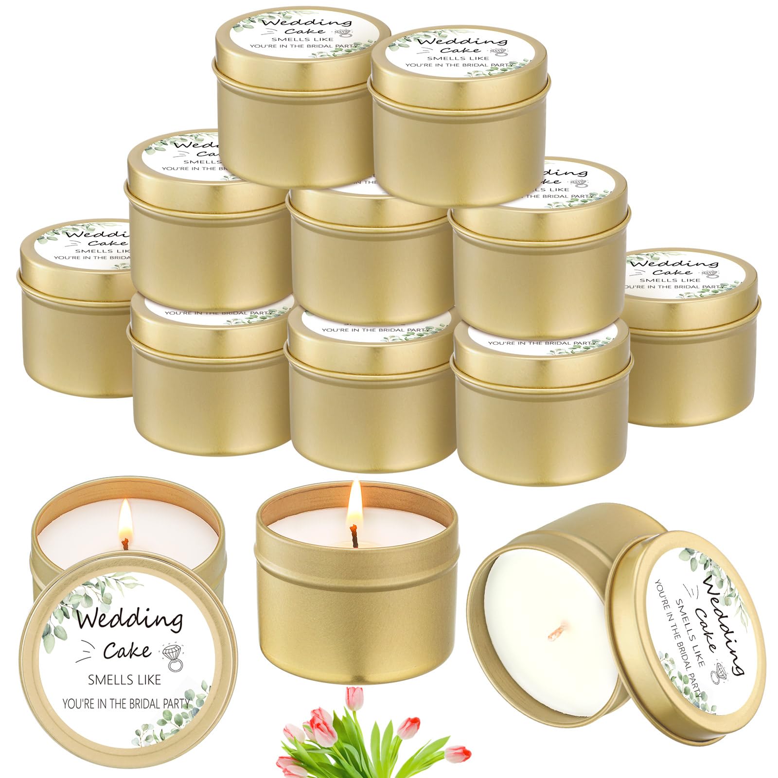 "Smells Like Youre in The Bridal Party" Candles- Set of 8