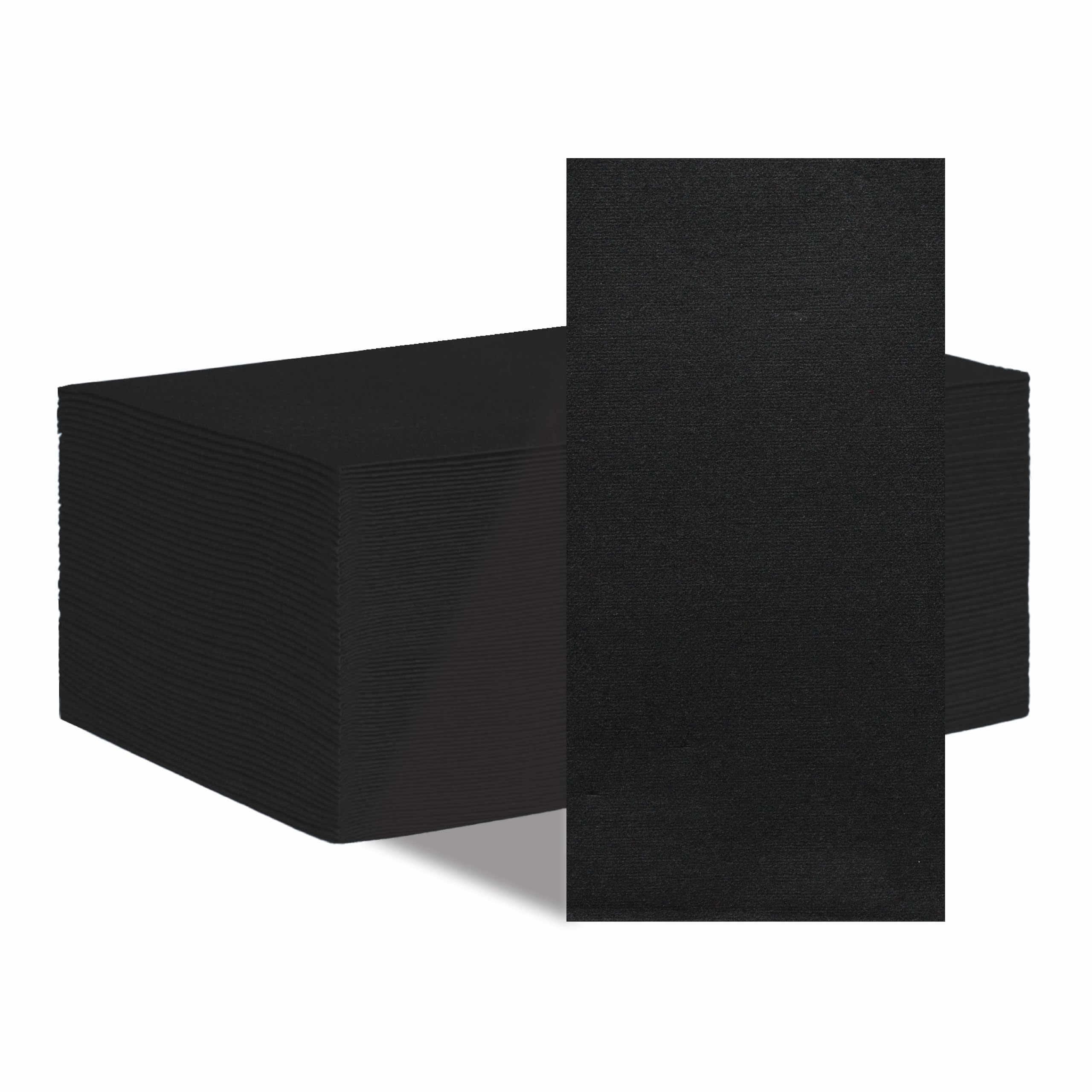 Black Linen-Feel Disposable Napkins - 100 Pack