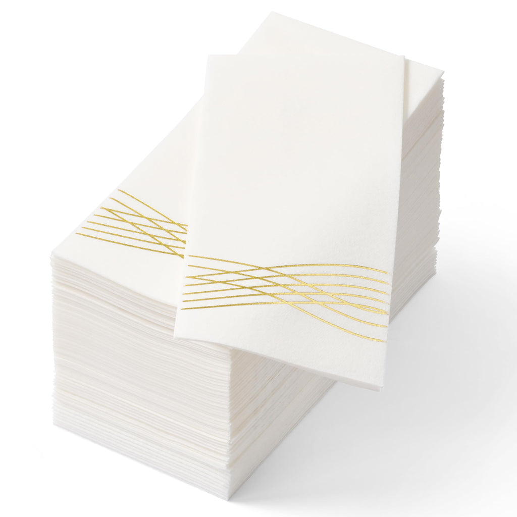 Madee Luxe 50-Pack Gold Foil Fancy Napkins