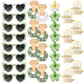 Bridesmaid Gifts- Flower Claw Clips, Satin Scrunchies, Sunglasses (White&Sage Green)