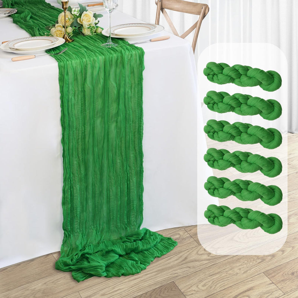 Green Gauze Table Runners