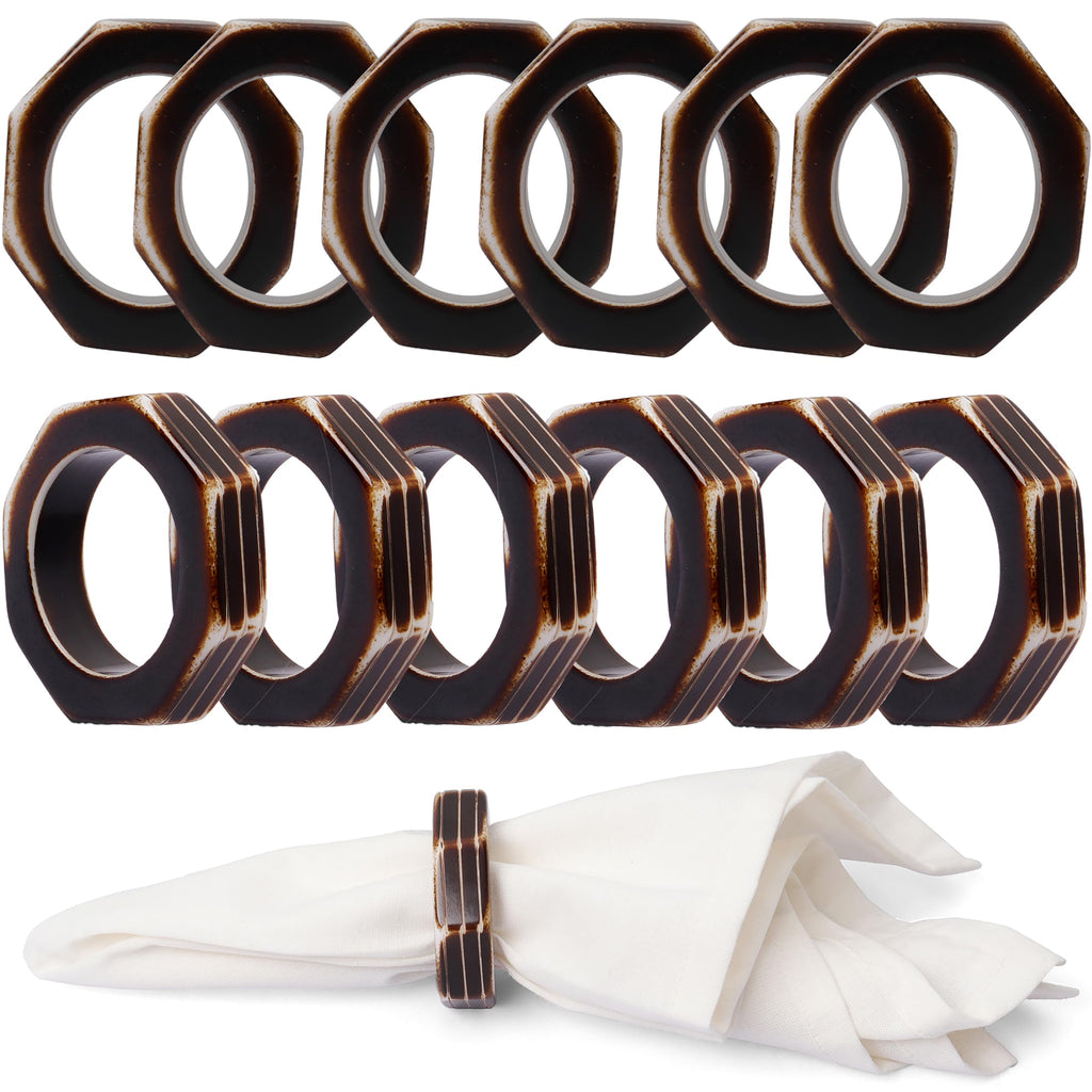 Bronze Napkin Ring Set of 12