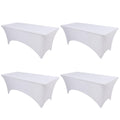 Elegant White Spandex Tablecloth 4-Pack