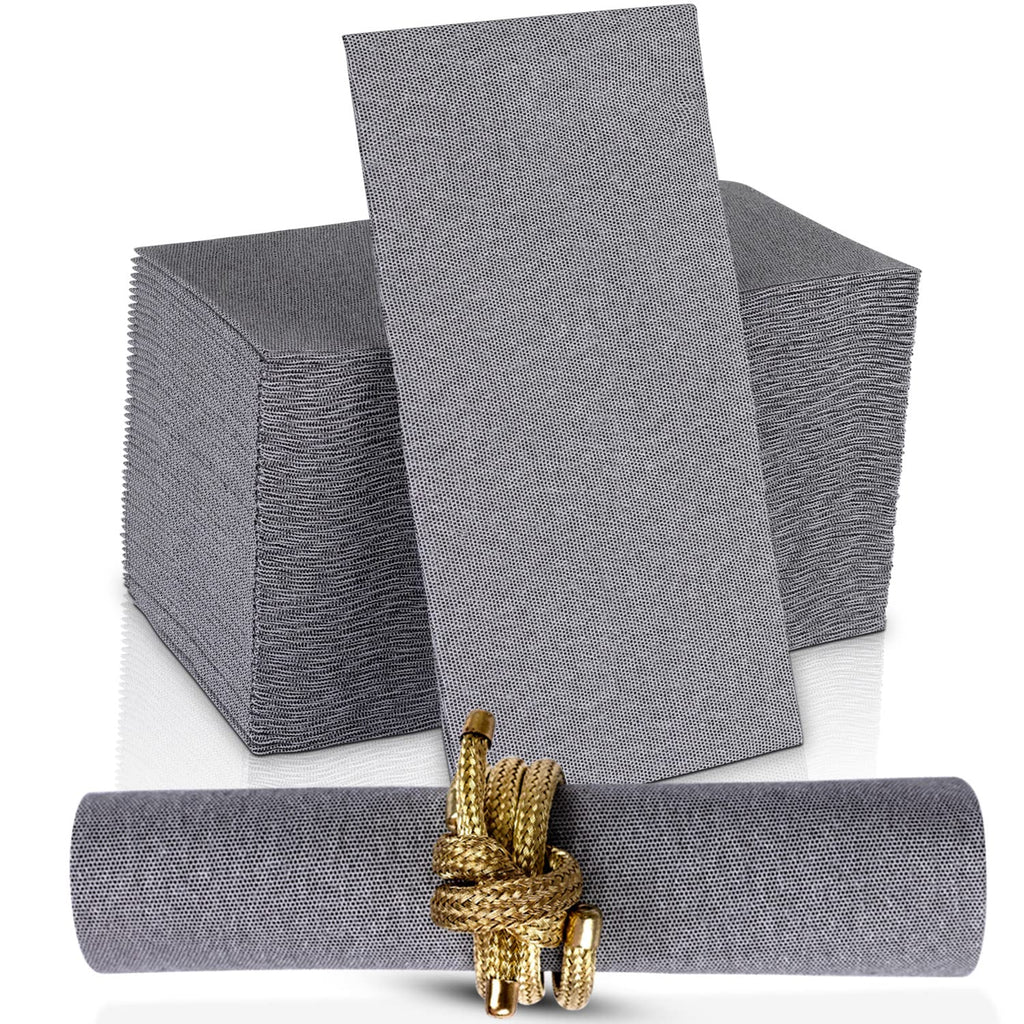 Elegant Black Disposable Dinner Napkins - 50 Pack