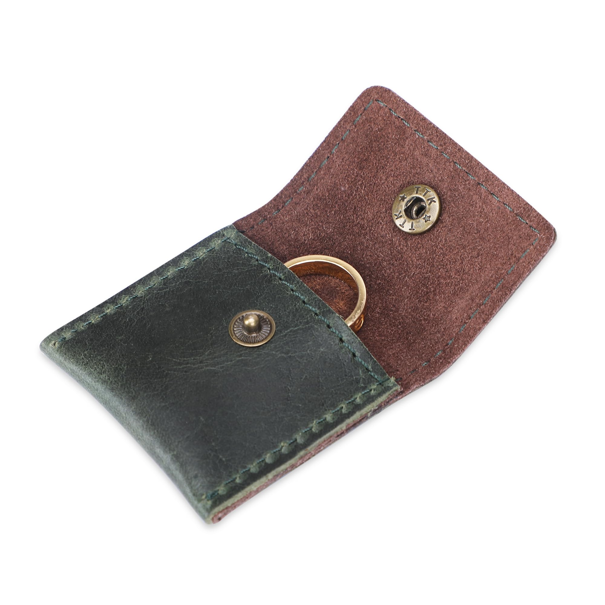Handcrafted Full Grain Leather Ring Case