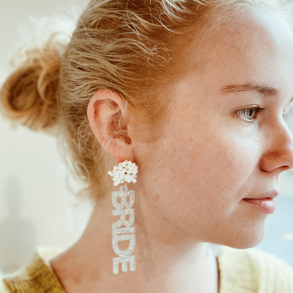 Bride Acrylic Earrings