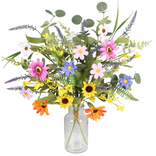 2 Bundles Artificial Daisy Flowers (20in)