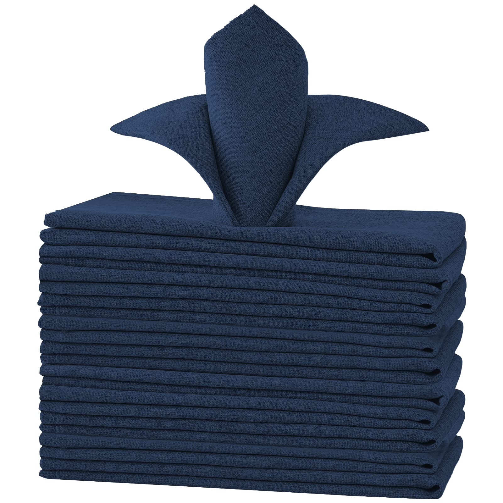 Heather Navy Reusable Napkins - 12 Count