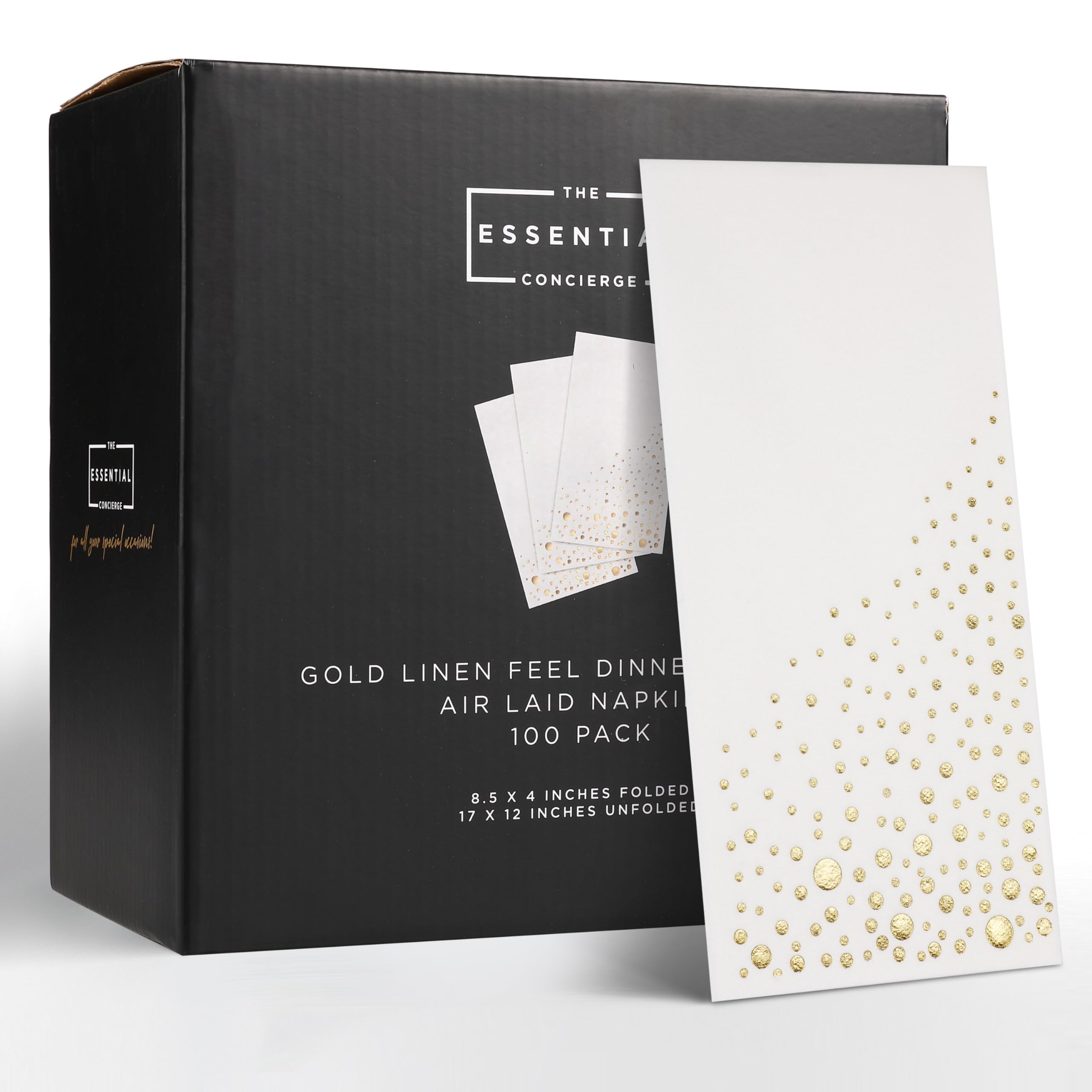 Elegant Gold Linen-Effect Disposable Napkins