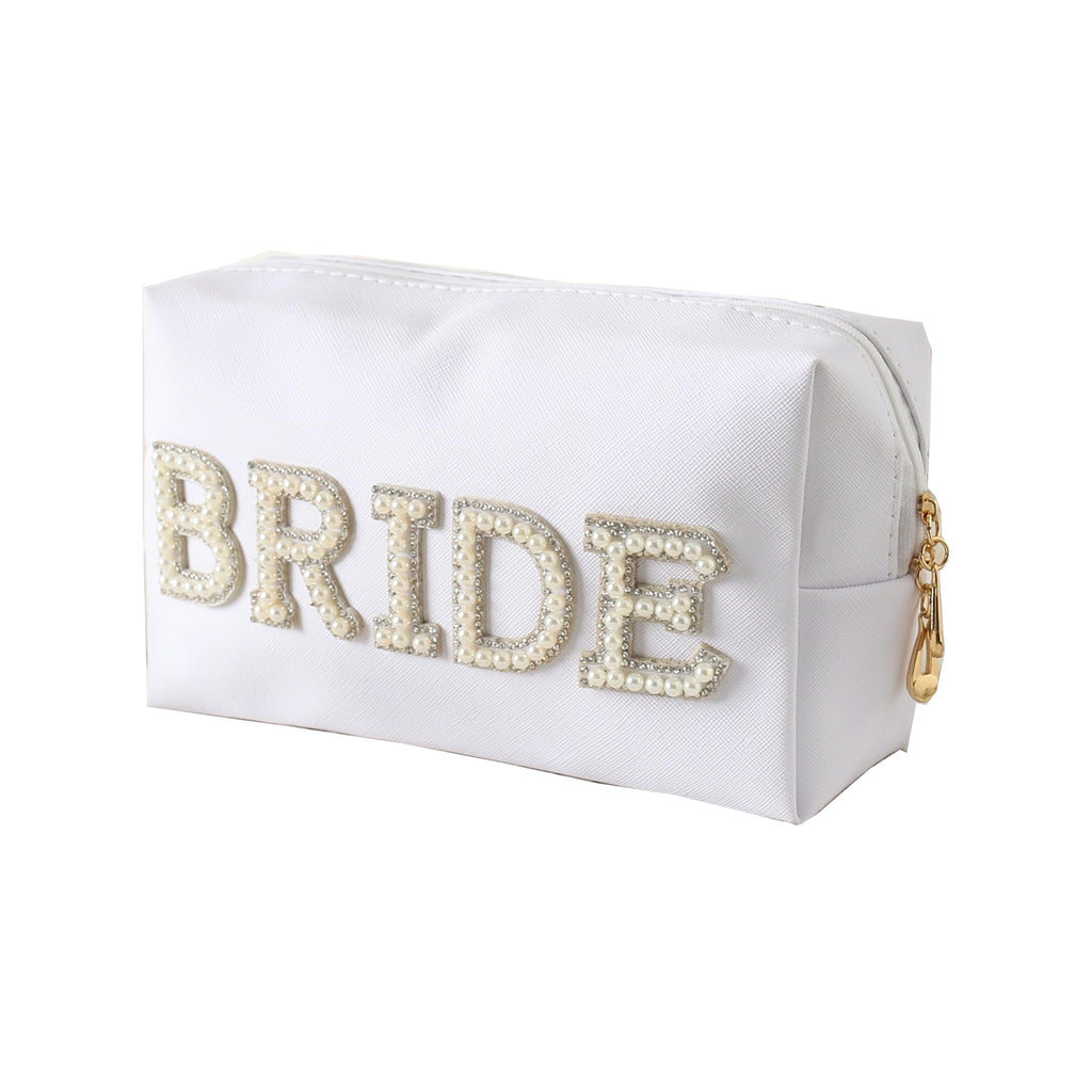 Bride Makeup Bag (WHITE PEARL BRIDE)
