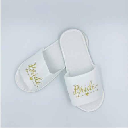 Custom Plush Slippers for Wedding Party