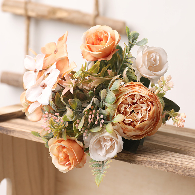 Silk Faux Rose Flower Decor
