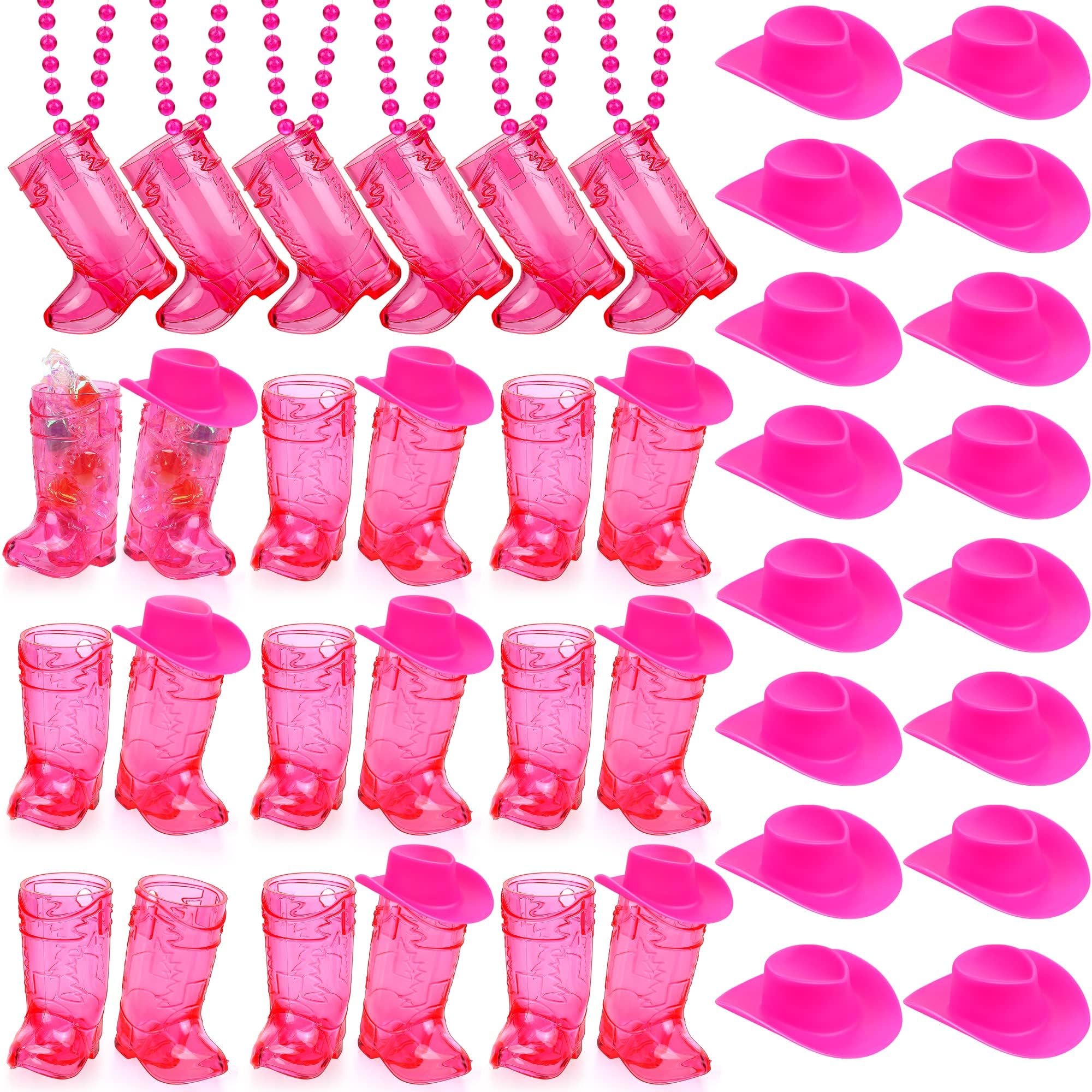 Hot Pink Cowgirl Shot Glass Necklaces