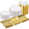 Golden Elegant Disposable Dinnerware