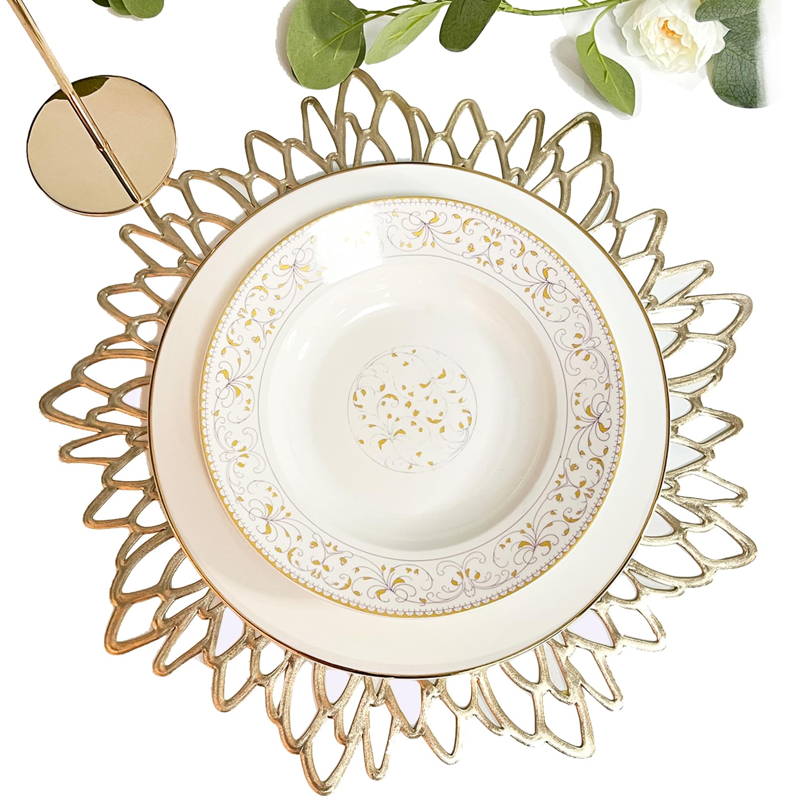 Gold Vinyl Placemats - 24 pack