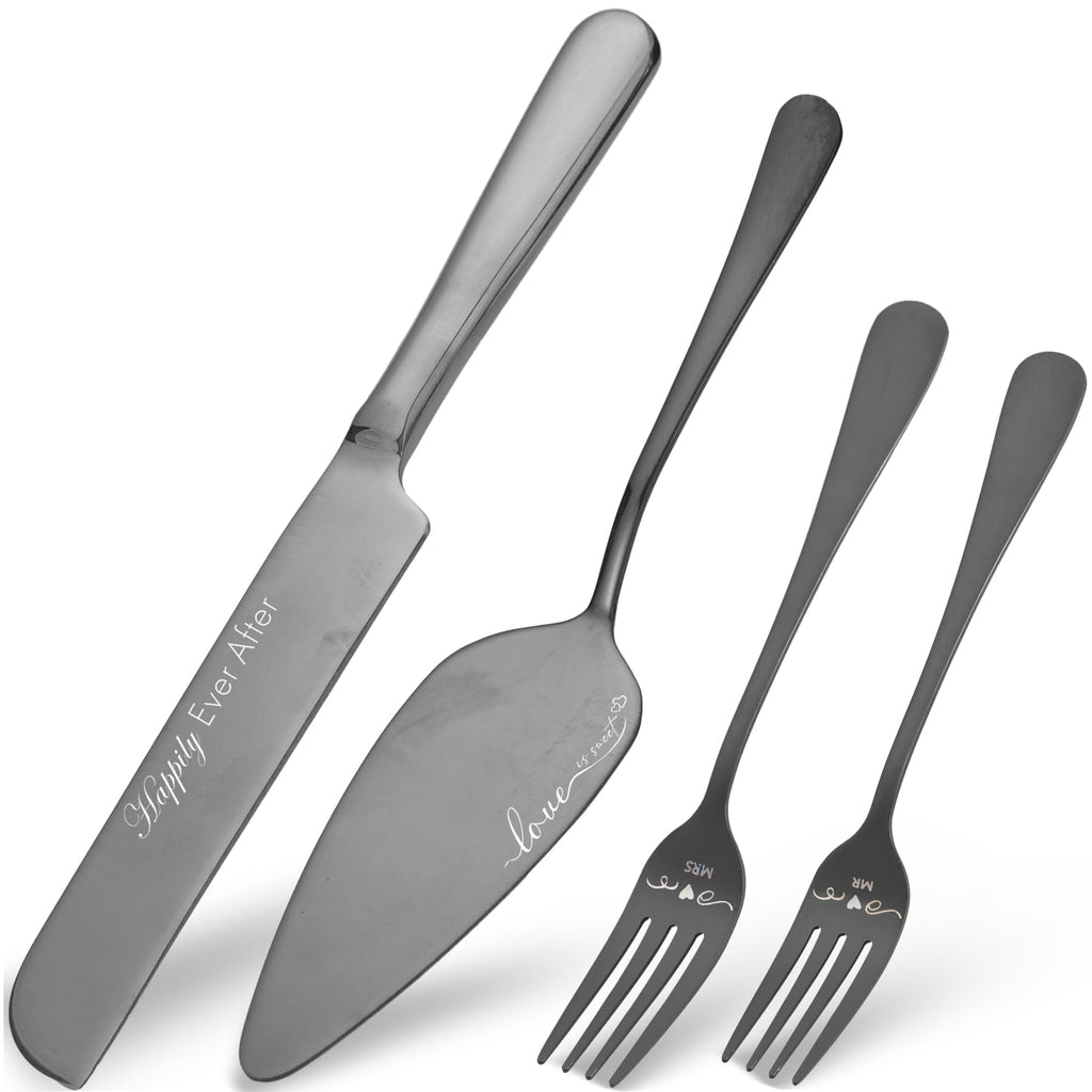 Elegant Wedding Cake Cutting and Serving Set