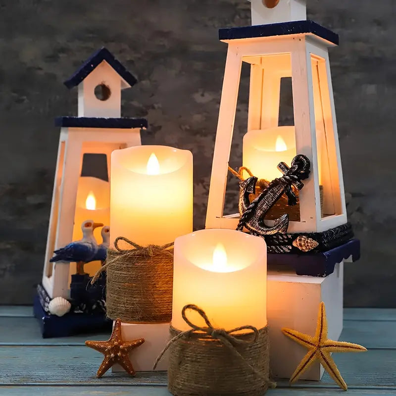 Flameless LED Flickering Candles- Set of 3