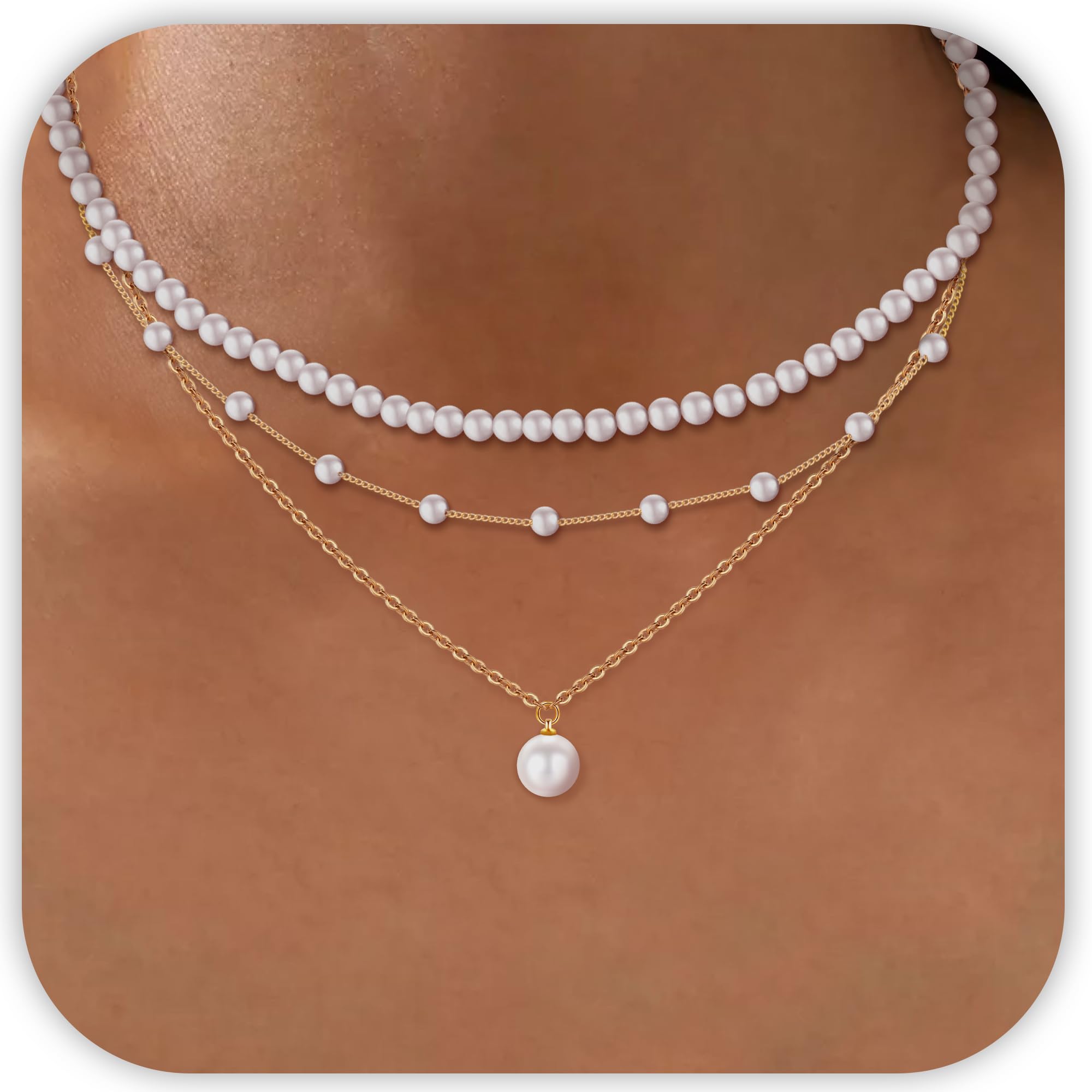 14K Gold Layered Necklace Set