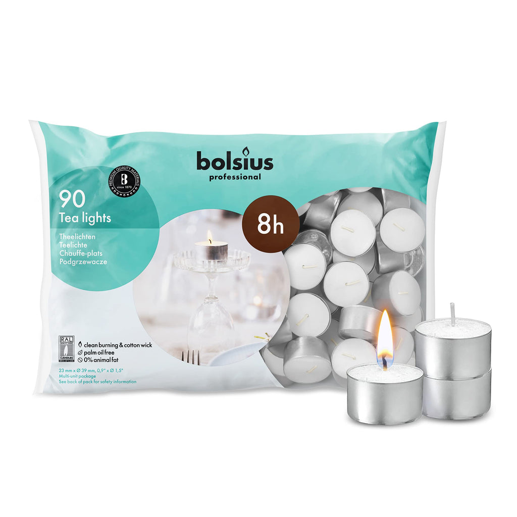 Tea lights candles - Pack of 90 White Unscented