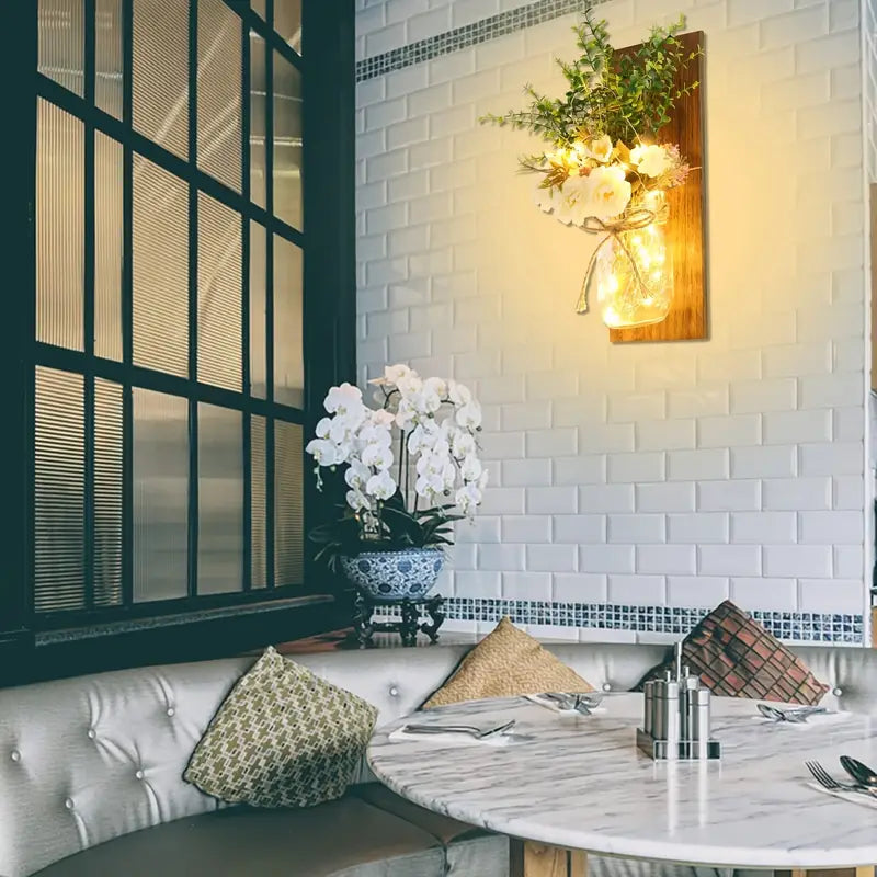 Rustic Wall Decor with LED Fairy Lights- 2pcs Set