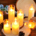 Acrylic Shell Flameless Candle with Battery Included
