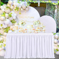 14ft White Table Skirt