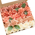 Lings Moment Flowers 25pcs Gardenia Artificial Flowers Bulk 2.7" Gardenias Flower Foam Fake Flowers for DIY Wedding Decor Bouquets Centerpieces Bridal Shower Floral Arrangements