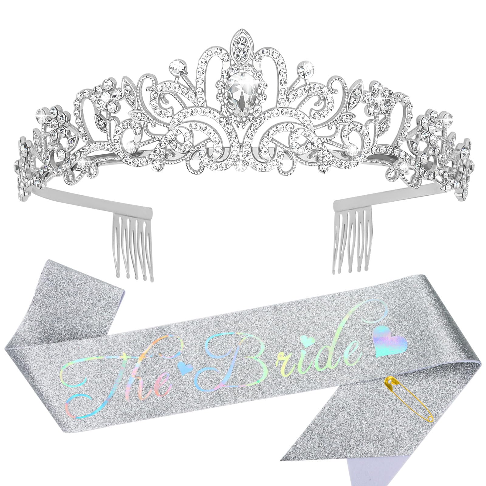 Bride Crown and Sash for Bachelorette Party