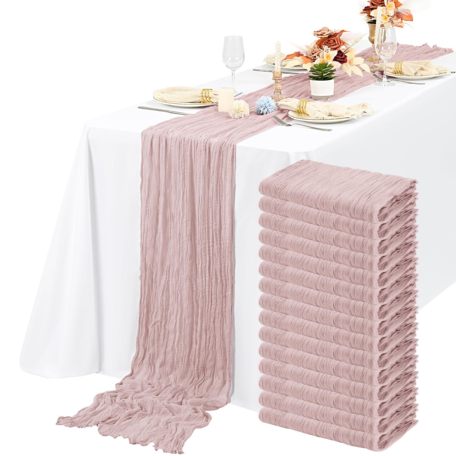 Dusty Pink Table Runner 15-Pack