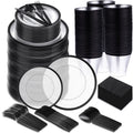 Elegant Disposable Dinner Party Set - Black 600pcs