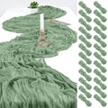 Sage Green Cheesecloth Table Runner 24-Pack