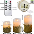 Flameless LED Flickering Candles- Set of 3