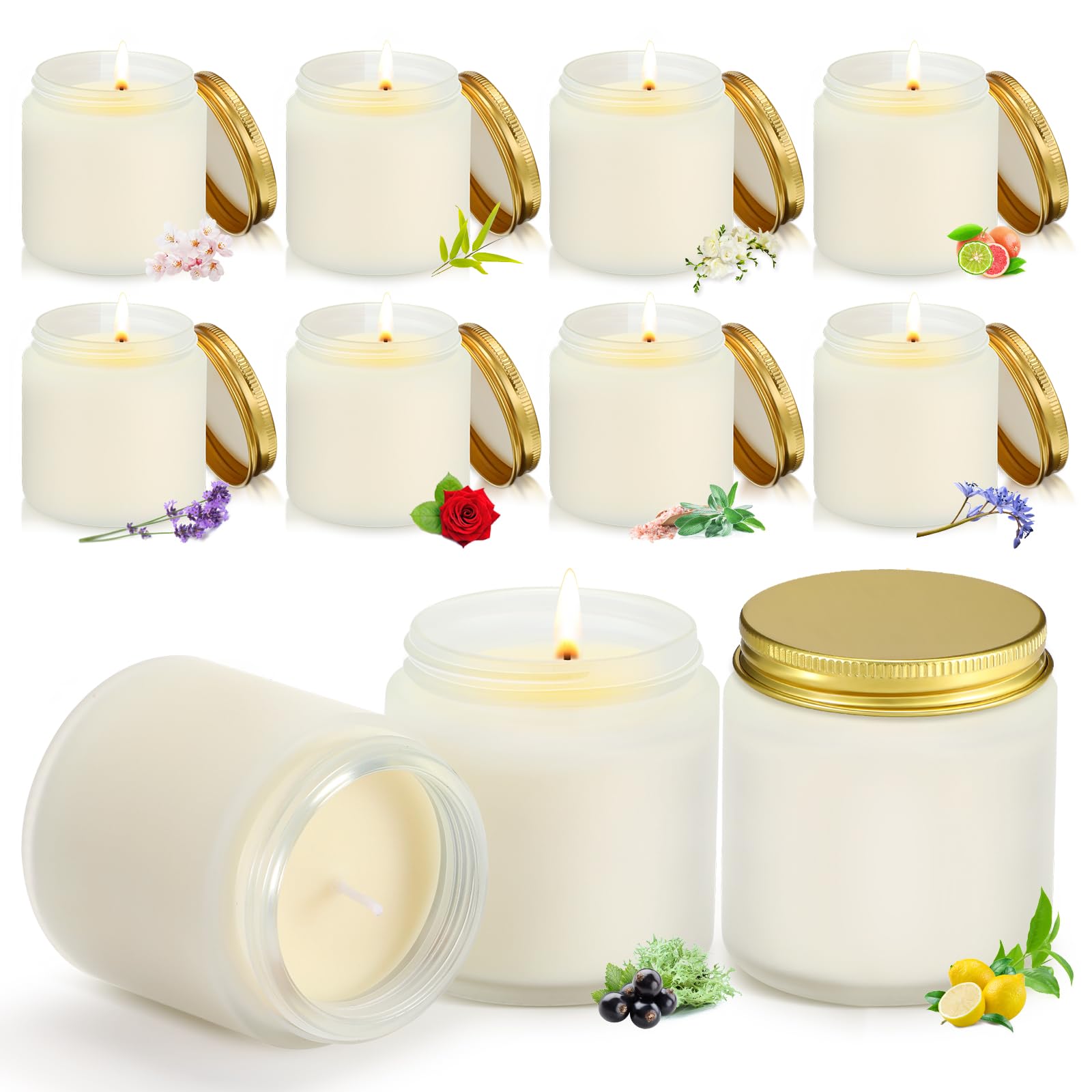 Mini Mason Jar Scented Candles- 3.5oz Set of 50