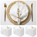 36-Pack White Fringed Cloth Napkins