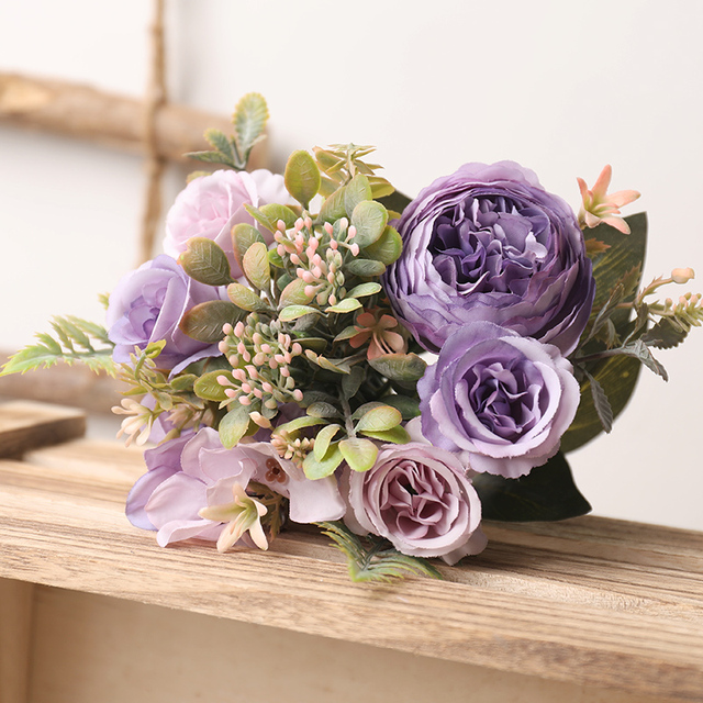 Silk Faux Rose Flower Decor