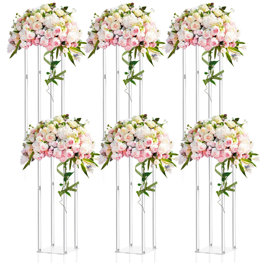 Acrylic Vase Centerpieces 6-Pack (20 Inch)