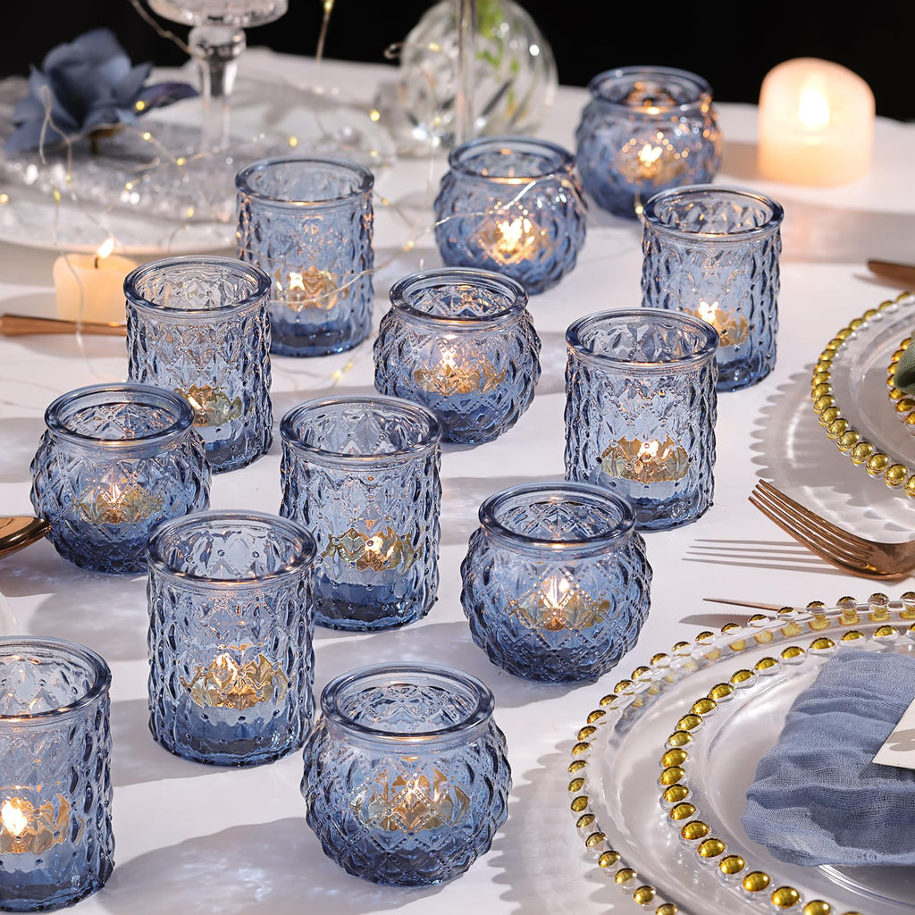 Blue Votive Candle Set