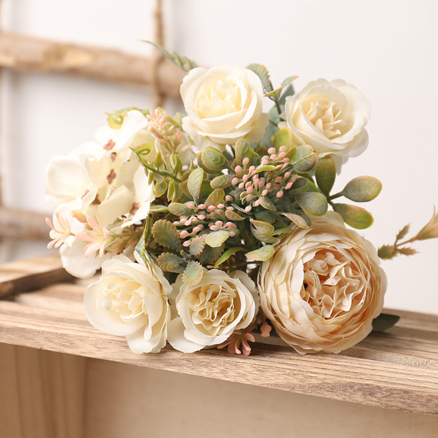 Silk Faux Rose Flower Decor
