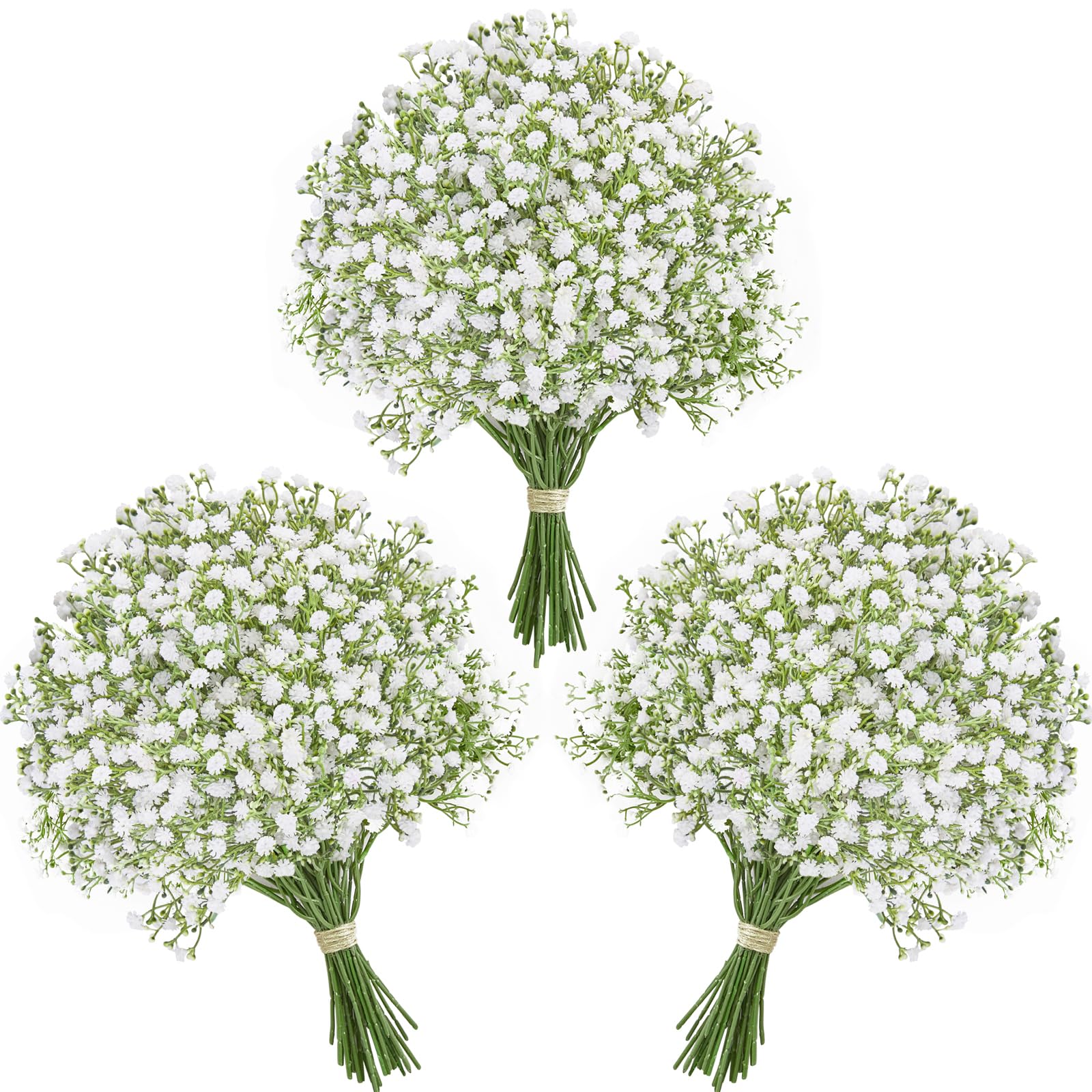 Alecono Babys Breath Artificial Flowers 𝟯𝟯𝗣𝗰𝘀 White Artificial Babys Breath Bulk for DIY Floral Bouquets for Wedding Fake Babys Breath Real Touch Flowers for Home Decorations