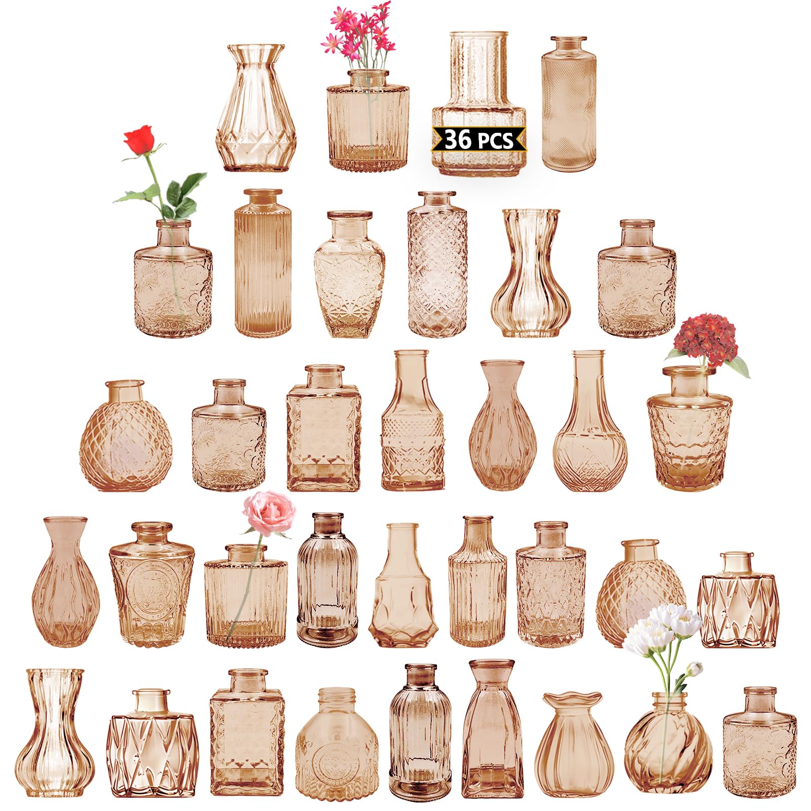 Vintage Mini Glass Bud Vases