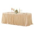 Champagne Fitted Tablecloth for 8-Foot Tables