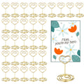 30pcs Gold Heart Card Holders