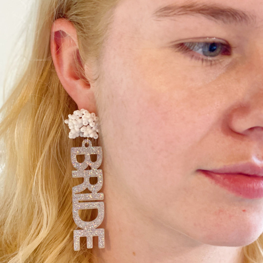 Bride Acrylic Earrings