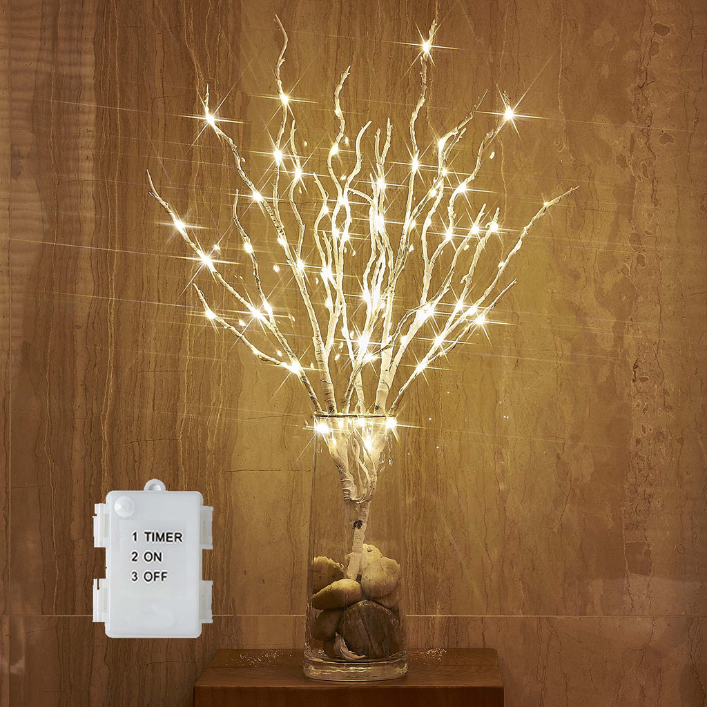 Lighted Birch Branches with Timer- 18IN