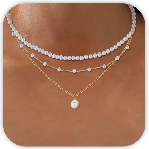 14K Gold Layered Necklace Set