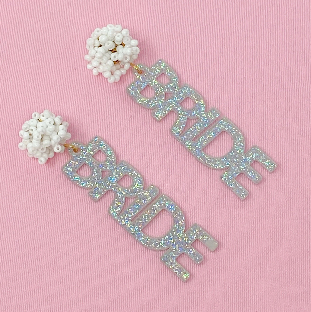 Bride Acrylic Earrings