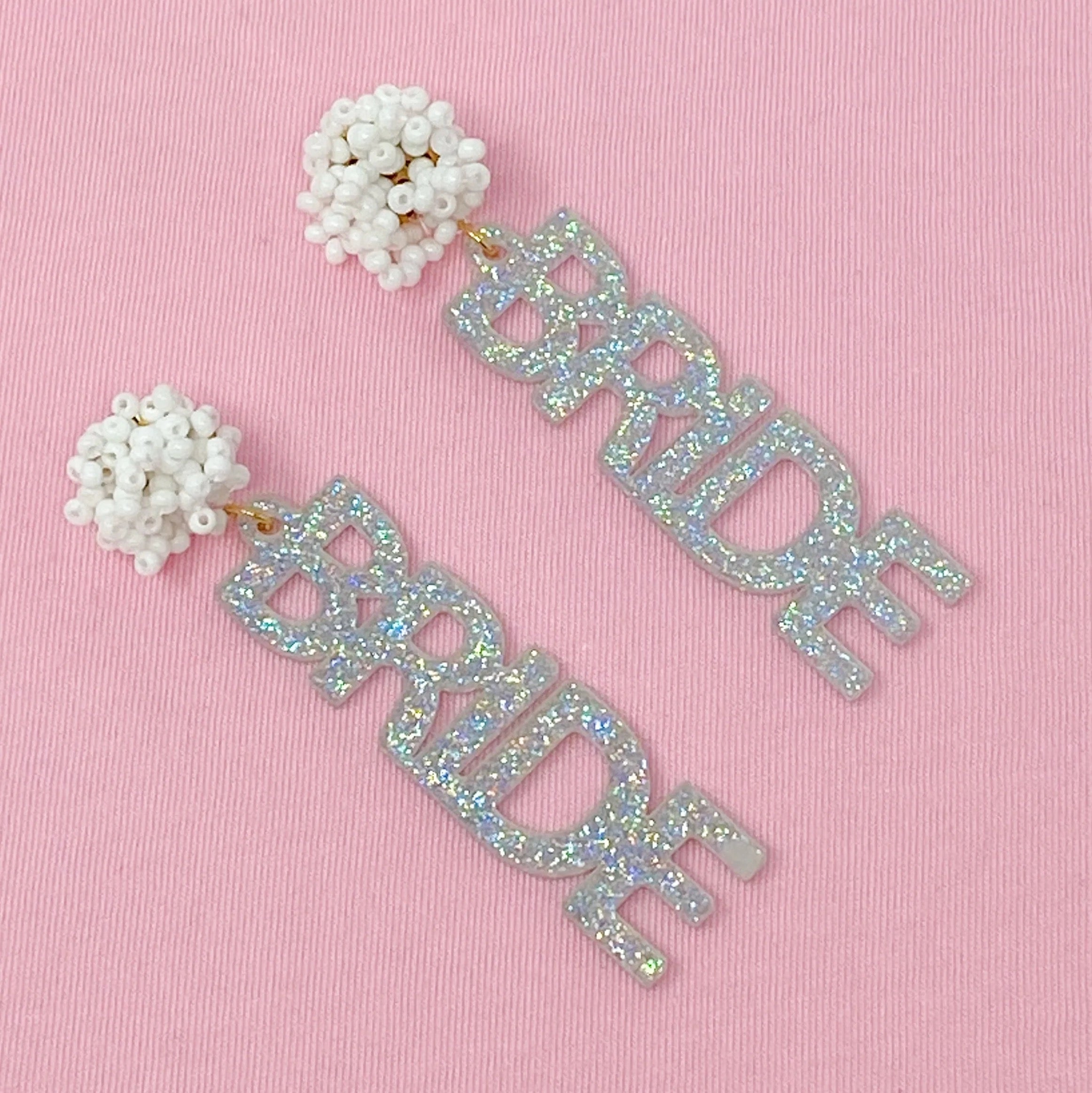 Bride Acrylic Earrings