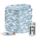 LED Fairy Lights- USB Plug In 66 FT (White)