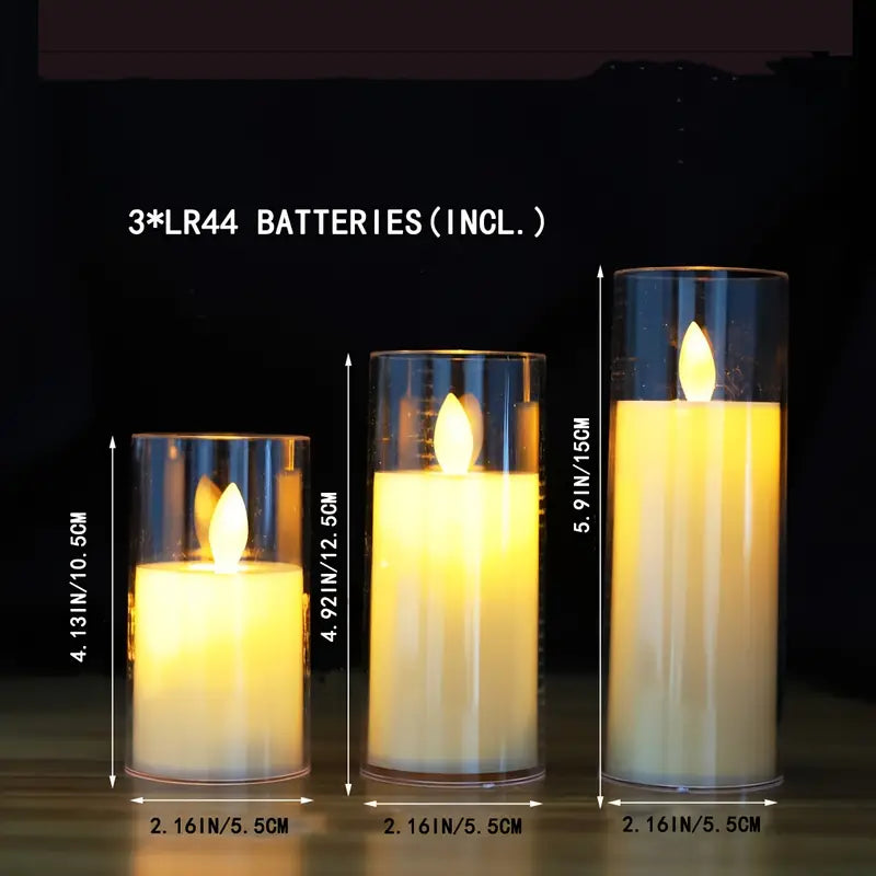 Acrylic Shell Flameless Candle with Battery Included