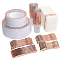 Rose Gold 350pc Disposable Dinnerware Kit for 50 Guests